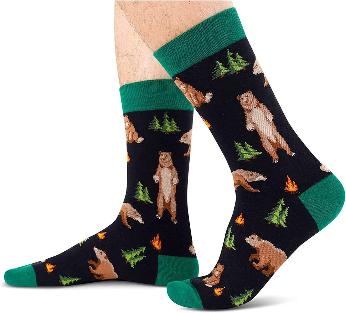 Funny Shark Gifts for Men Him - Novelty Dachshund Bear Socks, Crazy Silly Glasses Hen Gifts
