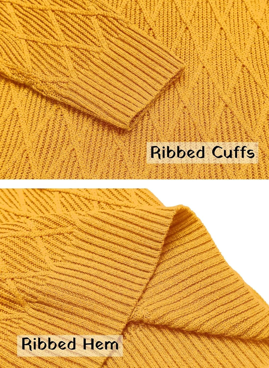 Men'S Slim Fit Turtleneck Sweater Knitted Thick Cotton Pullover Sweaters