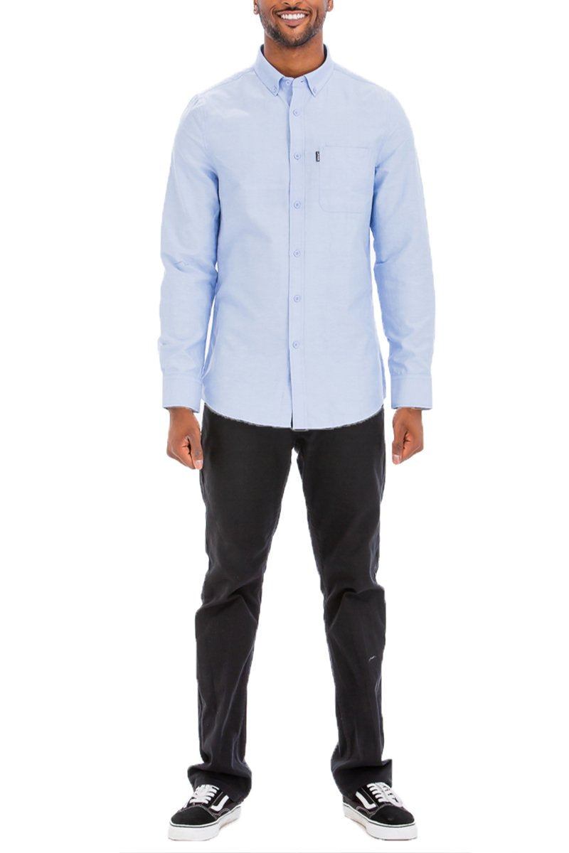 SIGNATURE LONG SLEEVE BUTTON DOWN SHIRT