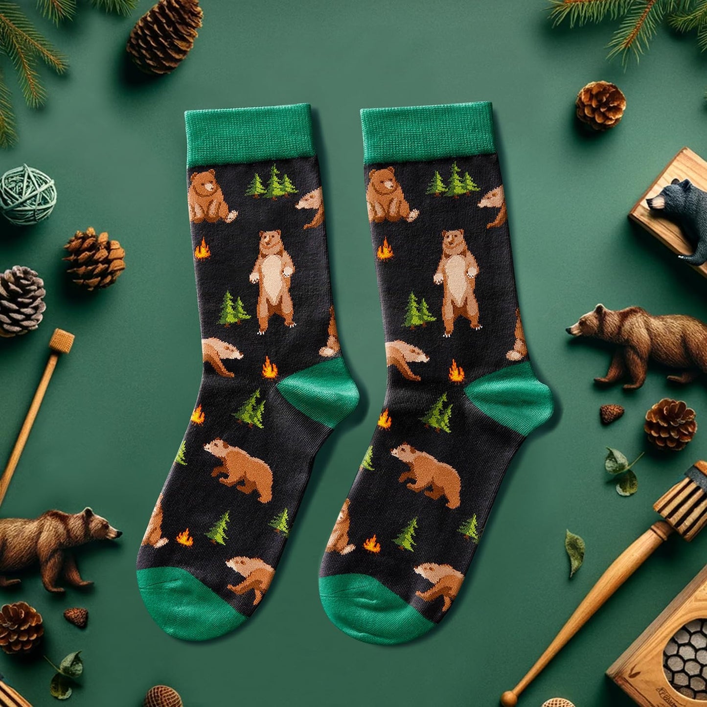 Funny Shark Gifts for Men Him - Novelty Dachshund Bear Socks, Crazy Silly Glasses Hen Gifts