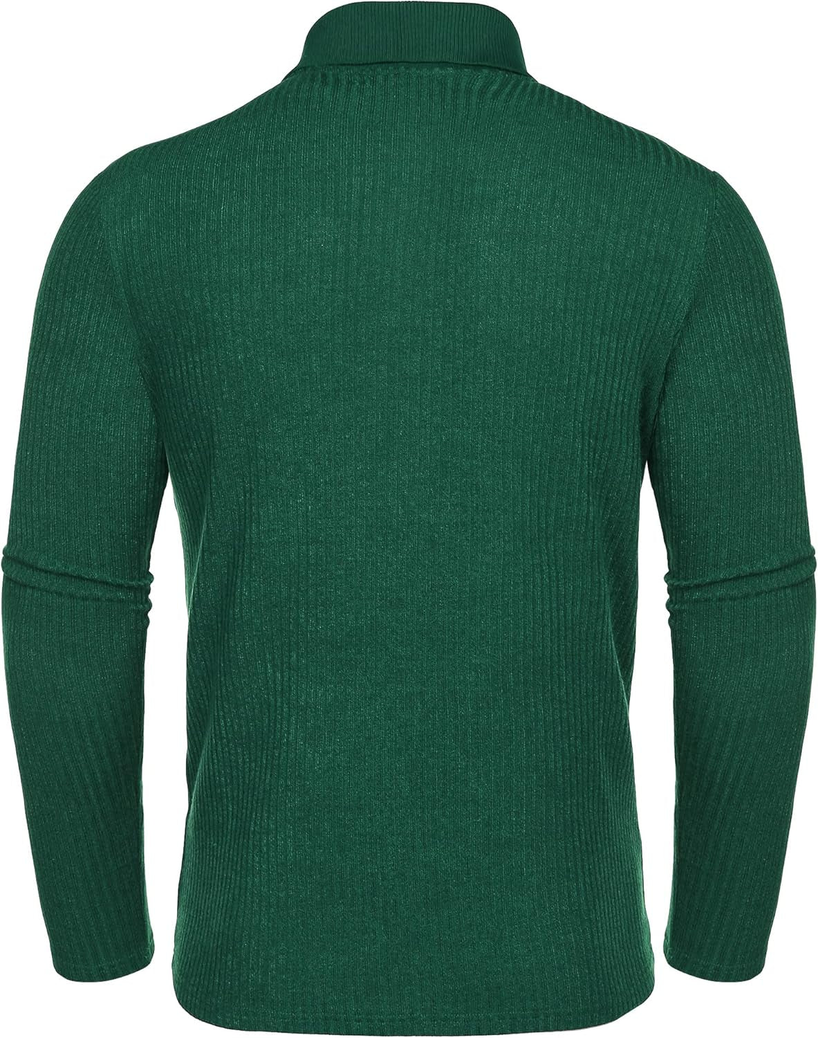 Men'S Stretch Muscle Tshirts Long Sleeve Knit Tees Casual Slim Fit Polo Shirts