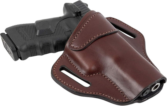 Ultimate Leather Holster 2 Slot OWB | Made in USA | for Glock 17 19 22 26 32 33 / S&W M&P Shield/Springfield XD & Xds/Plus All Similar Sized Handguns