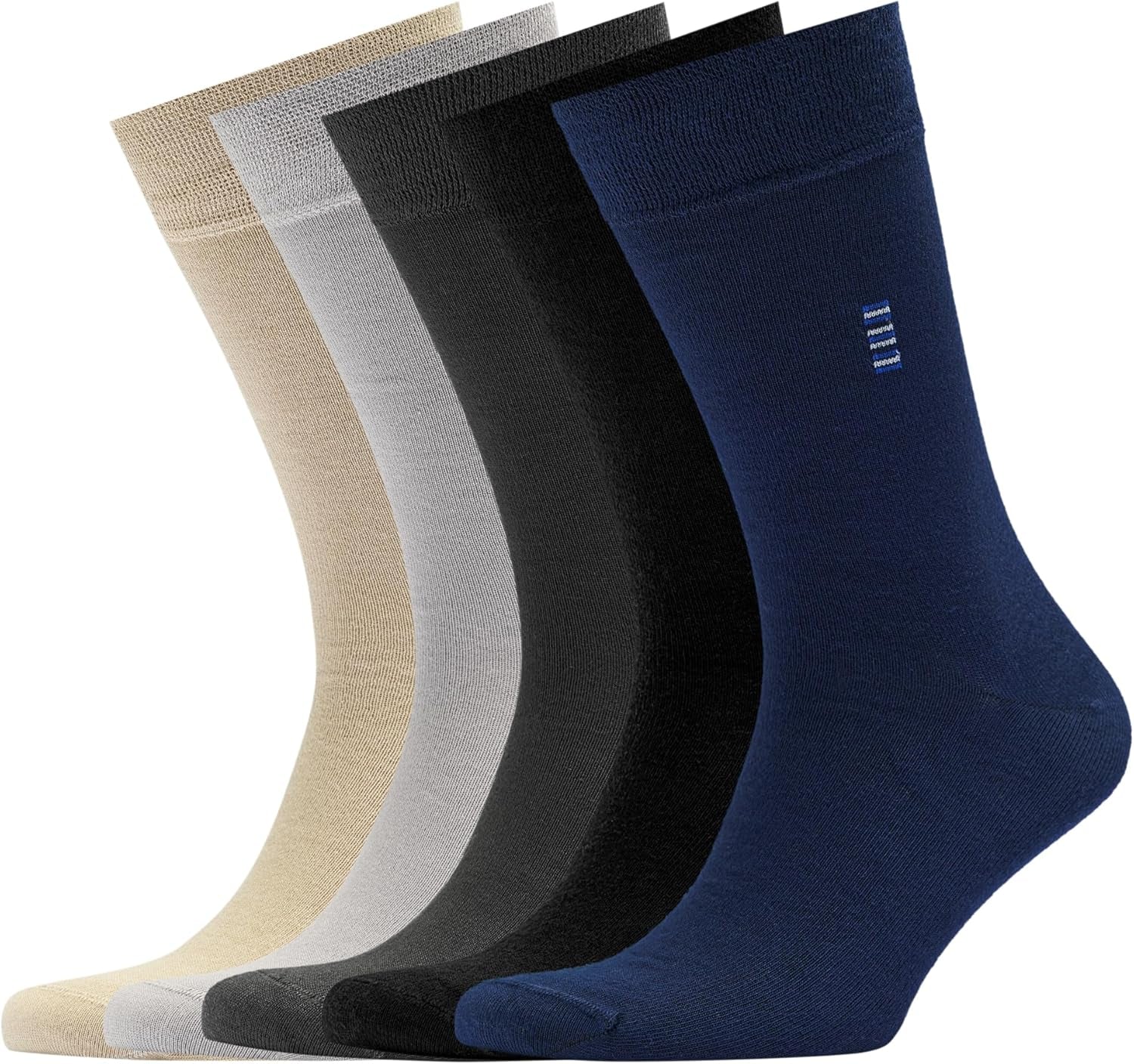 Bamboo Mens Dress Socks, Mid Calf Socks for Men, Mens Socks, 5-Pack, Mens Crew Socks, Christmas Gifts for Men Socks Size 8-13