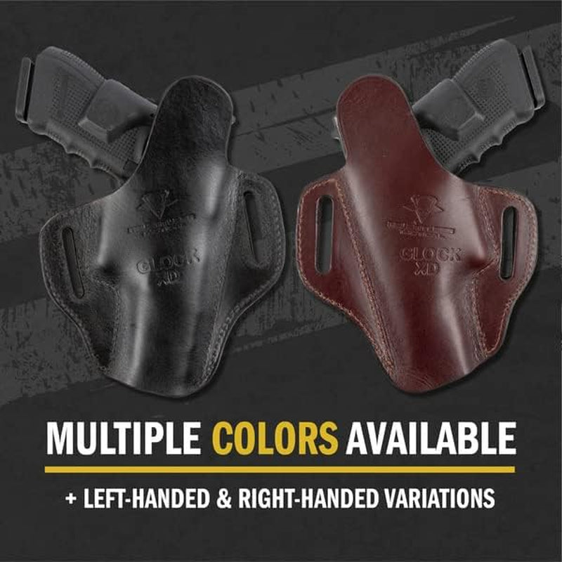 Ultimate Leather Holster 2 Slot OWB | Made in USA | for Glock 17 19 22 26 32 33 / S&W M&P Shield/Springfield XD & Xds/Plus All Similar Sized Handguns